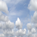 Cloudy sky texture image, tiles horizontally